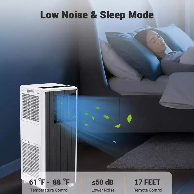 Garvee 8000 BTU Portable Air Conditioner, 3-in-1 AC with Cooling/Dehumidifier/Fan, Remote, 24H Timer, Cools 350 Sq Ft