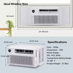 Karl Home 10000 BTU Wi-Fi Enabled Inverter Window Air Conditioner with Remote and APP Control