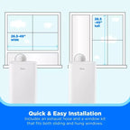 Midea 10,000 BTU DOE Smart Inverter Portable Air Conditioner, for spaces up to 450 sq. ft., White