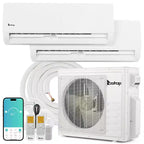 Karl Home 2-Zone 28000 BTU 20 SEER2 Mini Split Air Conditioner with Heat Pump (12K+12K)
