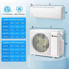 Karl Home 3-Zone 28000 BTU 20 SEER2 Mini Split Air Conditioner with Heat Pump (9K+9K+9K)