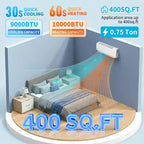 Karl Home 20 SEER2 9,000 BTU 0.75 Ton Ductless Mini Split Air Conditioner with Heat Pump 115V