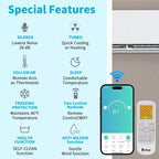 Karl Home 20 SEER2 12,000 BTU 1 Ton Ductless Mini Split Air Conditioner with Heat Pump 208/230V