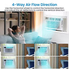 Window Air Conditioner 6,000 Btus, Turbo Fast Cooling Up to 250 Sq.Ft. Flexible Window Opening(T Design), Window AC Unit with Remote & APP Control