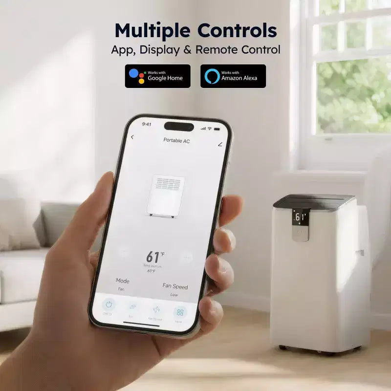 Simzlife Portable AC 14000 btu Quiet Air Conditioner, Cools 450 Sq.Ft, Multifunctional AC, Evaporative Air Cooler with Dehumidifier, Remote Control