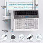 8,000 BTU U-Shaped Smart Inverter Air Conditioner C Cools up to 450 Sq. Ft., Ultra Quiet with Open Window Flexibility, Ultra Quiet, Energy Efficient