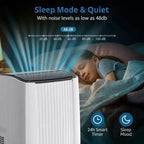 Aire acondicionado portátil, unidad de CA portátil 5 en 1 de 12000 BTU, ventilador frío y control remoto en seco, hasta 51 m²