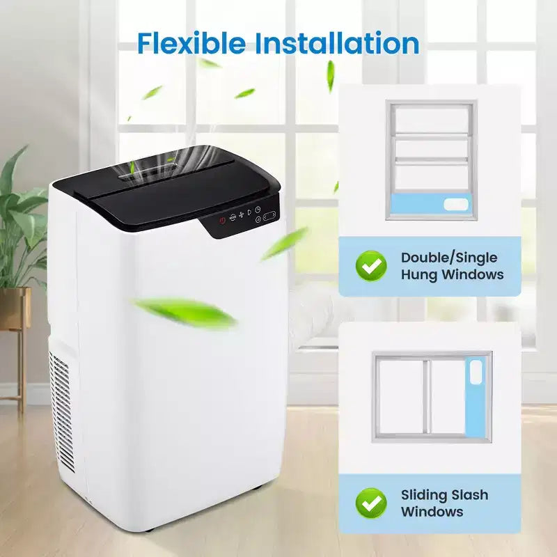 Aires acondicionados portátiles de 12000 BTU, aire acondicionado 3 en 1 con ventilador y deshumidificador, enfriamiento silencioso para habitaciones de hasta 50 m².