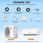 12,000 BTU Mini Split Air Conditioner,22 SEER2,750 Sq.Ft Cooling/Heating,Smart Inverter,Alexa WiFi Control, 5 Modes (Cool/Heat/Dehumid/Fan/Sleep)