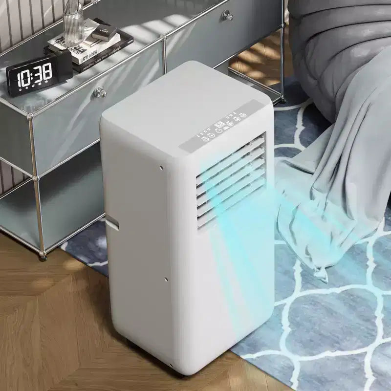 10k BTU Portable AC Unit 4-in-1 Free Standing Cooling Dehumidifier Fan Air Cooler Quiet Night Mode Eco Flow Fan Remote Window Kit