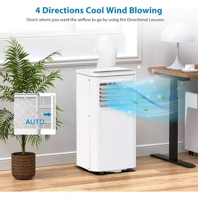 8000 BTU Portable Air Conditioner, 3-in-1 Portable AC Unit with Cooling, Dehumidifier & Fan Modes for Rooms up to 350 sq.ft