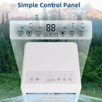 8,000 BTU Portable Air Conditioner - 3-in-1 AC for Rooms Up to 350 Sq.Ft with Remote & Window Kit