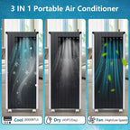 8,000 BTU Portable Air Conditioner - 3-in-1 AC Unit for 350 Sq.Ft (White) with Remote & Window Kit