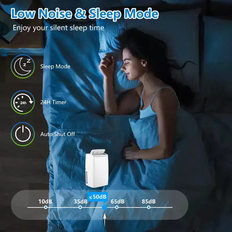 Portable Air Conditioner|14000BTU Air Conditioner Cools up to 700 SQ FT|with Remote Control AC Fan Dehumidifie|Low Noise|Sleep Mode|Ideal for Home