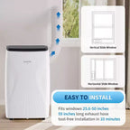 14000 BTU Portable Air Conditioner, 3-in-1 Portable Indoor AC Unit for Rooms to 700 Sq. Ft. with Cooling, Dehumidifier & Fan Modes, Remote, 24H Timer