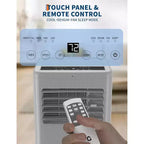 Aire acondicionado portátil de 10,000 BTU, 3 en 1, gris (1 unidad) para el hogar, dormitorio y oficina | Incluye control remoto, kit para ventana y ruedas para fácil movilidad
