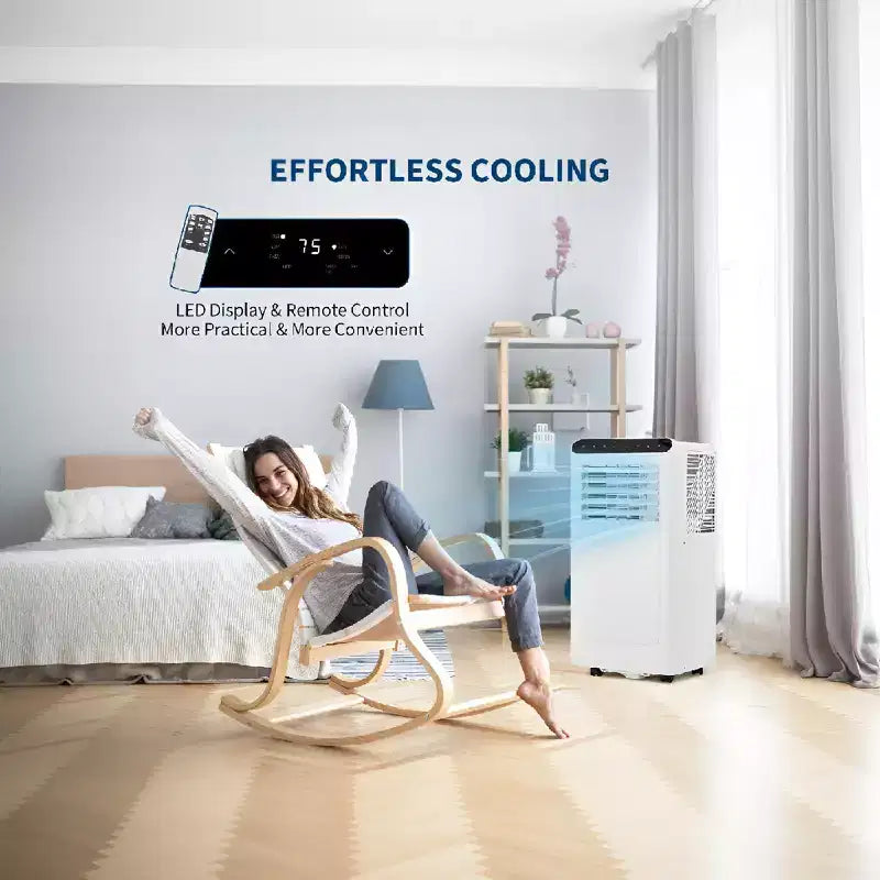 8,000 BTU Portable AC  3-in-1 Air Conditioner (1 Pack) for Rooms Up to 350 Sq.Ft | Compact Design with Window Kit & 24H Timer