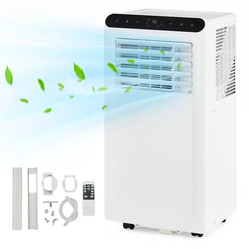 8,000 BTU Portable AC  3-in-1 Air Conditioner (1 Pack) for Rooms Up to 350 Sq.Ft | Compact Design with Window Kit & 24H Timer