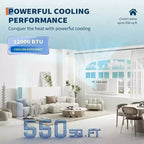 12,000 BTU Window AC - White Cool/Heat Unit (1 Pack) for Medium/Large Rooms | Energy Efficient with Easy Installation