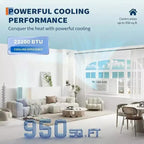 23,200 BTU Smart Window AC Heat Pump - 7-in-1 White Unit (1 Pack) for Large Rooms up to 950 Sq.Ft | WiFi/Alexa Enabled, 208/230V