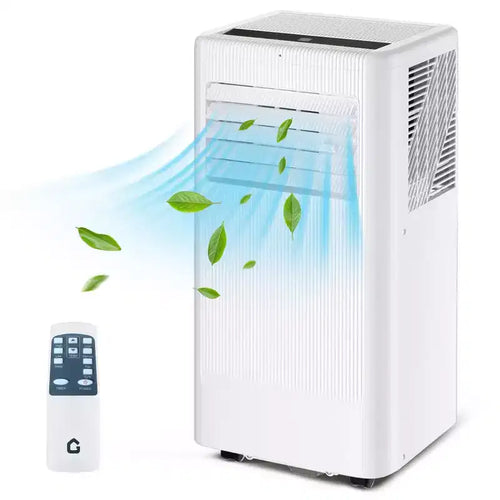 Aire acondicionado portátil de 10.000 BTU - Aire acondicionado 3 en 1 blanco (1 unidad) para habitaciones de hasta 52 m² | Incluye control remoto, kit para ventana y temporizador de 24 horas para dormitorio/residencia