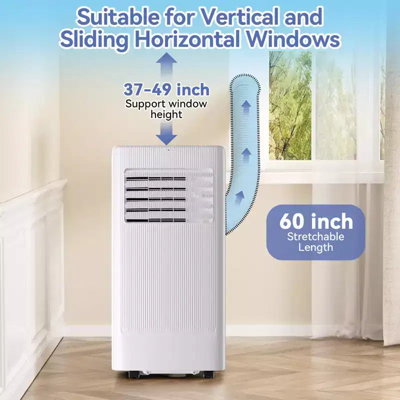 10,000 BTU Portable AC - 3-in-1 White Air Conditioner (1 Pack) for Rooms Up to 560 Sq.Ft | Includes Remote, Window Kit & 24H Timer for Bedroom/Dorm