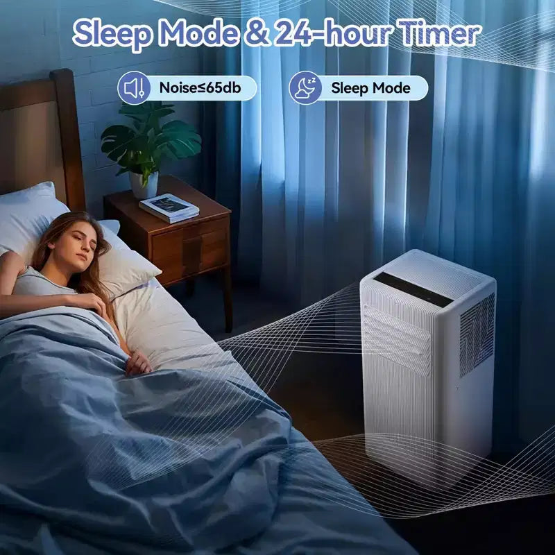 10,000 BTU Portable AC - 3-in-1 White Air Conditioner (1 Pack) for Rooms Up to 560 Sq.Ft | Includes Remote, Window Kit & 24H Timer for Bedroom/Dorm