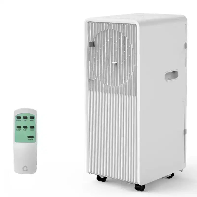 Aire acondicionado portátil 3 en 1 de 10,000 BTU (14.2 x 13.8 x 27.6 pulgadas) Blanco, 1 unidad, ultra silencioso 49dB para dormitorio, habitación compartida, con kit para ventana y control remoto