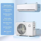 18,000 BTU 23 SEER2 Mini Split AC/Heat Pump - WiFi/Alexa, Ultra-Quiet, 208-230V, White, Cools/Heats 1,250 Sq.Ft, Complete Installation Kit