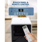 14,000 BTU 3-in-1 Portable Air Conditioner - White/Black, Cools 750 Sq.Ft, Ultra Quiet, Includes Remote for Bedroom/Living Room/Office