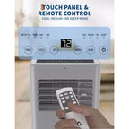 8,000 BTU 3-in-1 Portable AC - Grey (NPLI9A-05CX1E), 1 Unit, Quiet 2-Speed Cooling for Home/Dorm/Office, Includes Window Kit & Remote