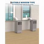 8,000 BTU 3-in-1 Portable AC - Grey (NPLI9A-05CX1E), 1 Unit, Quiet 2-Speed Cooling for Home/Dorm/Office, Includes Window Kit & Remote
