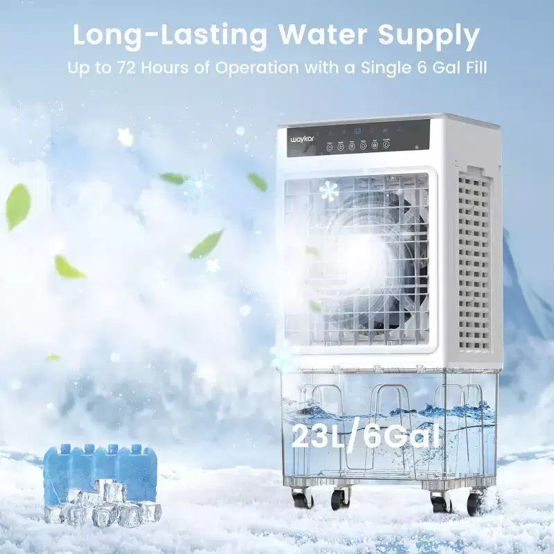 Waykar 2943-3531CFM Portable Evaporative Air Cooler/Air Conditioner with 3-Speed Cooling