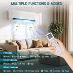 AMERLIFE 3 Zone Mini Split AC System 28K BTU ( 12K+12K+12K ) WiFi Control, 22 SEER2, White