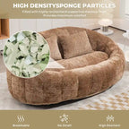 Sillón Chaise Lounge Moderno de Chenilla Café 59