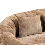 Sillón Chaise Lounge Moderno de Chenilla Café 59