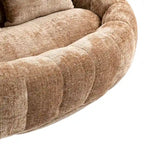 Sillón Chaise Lounge Moderno de Chenilla Café 59