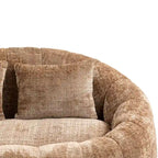 Sillón Chaise Lounge Moderno de Chenilla Café 59