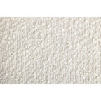 Sillón barril tapizado en bouclé blanco crema 31 con base giratoria