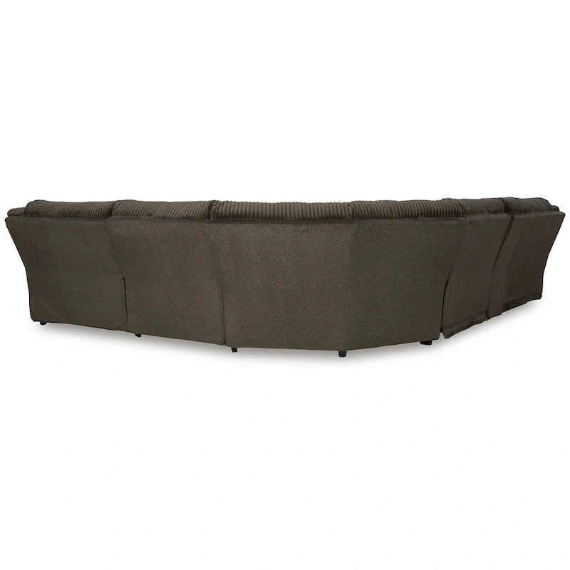 Seccional Reclinable de 6 Piezas Top Tier Marrón con Chaise - 147W x 134D x 41H