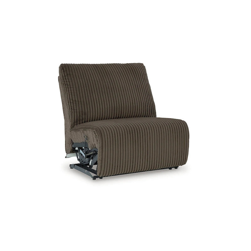 Seccional Reclinable de 6 Piezas Top Tier Marrón con Chaise - 147W x 134D x 41H