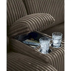 Seccional Reclinable de 6 Piezas Top Tier Marrón con Chaise - 147W x 134D x 41H