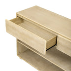 Mesa consola con cajones y estantes para sala de estar, recibidor