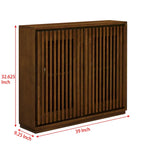 Aparador moderno acanalado y ahuecado con 2 orificios para cables, mueble de almacenamiento tipo buffet, gabinete de almacenamiento para sala de estar