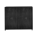 Aparador moderno acanalado y ahuecado con 2 orificios para cables, mueble de almacenamiento tipo buffet, gabinete de almacenamiento para sala de estar