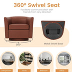 Sillón Giratorio con Otomana Reposapiés y Respaldo Curvo