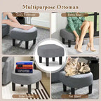 Sillón Giratorio con Otomana Reposapiés y Respaldo Curvo