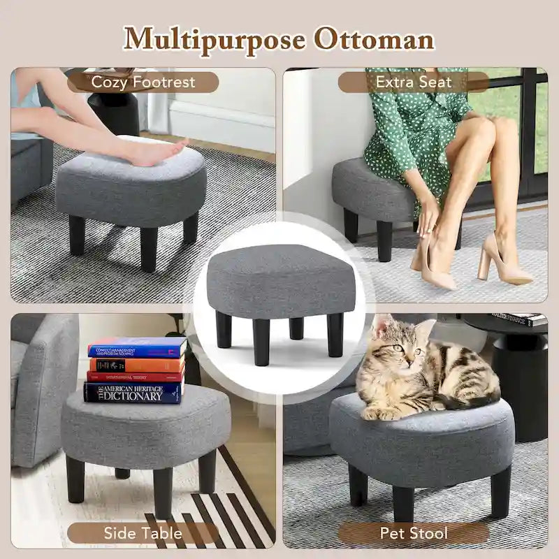 Sillón Giratorio con Otomana Reposapiés y Respaldo Curvo