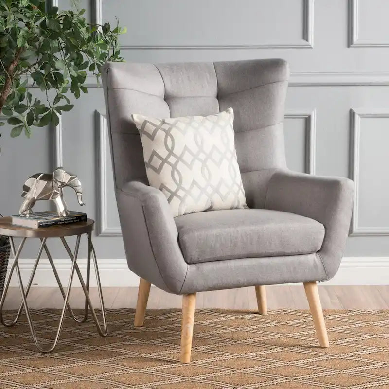 Sillón Orejero Alto Gris de 32,5"