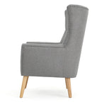 Sillón Orejero Alto Gris de 32,5"